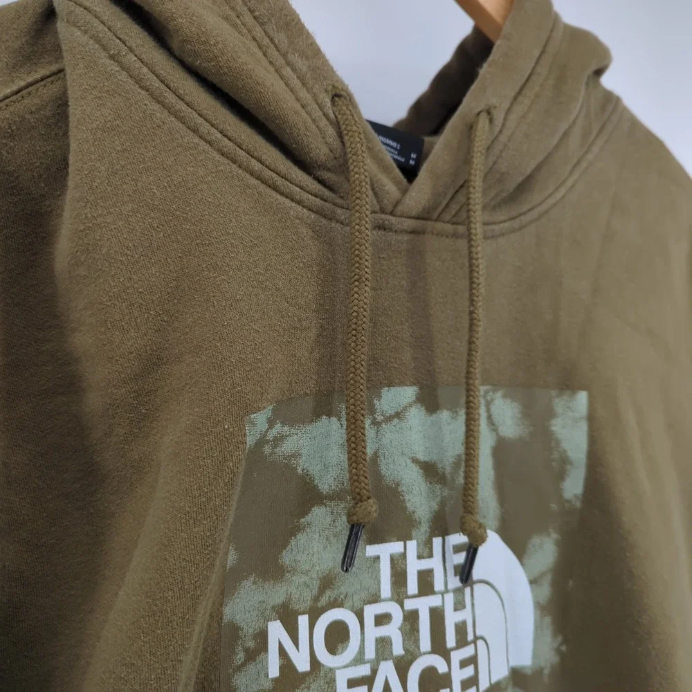 The North Face Hoodie Mens Medium‎ Brown Pullover Sweatshirt Graphic Logo